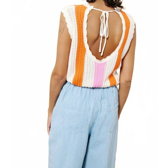 NEW FRNCH clusia top in creme - Picture 3 of 9